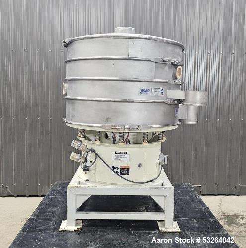Used Sweco Vibrating Screener, Model XS48S666TLWC | 48” Diameter | 4-Deck Stainless Steel | 2.5 HP, 460V | Equipped with 26T, 28T & 60T Screens