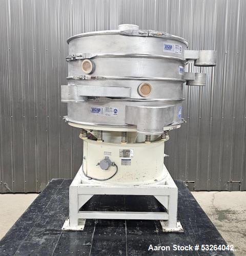 Used Sweco Vibrating Screener, Model XS48S666TLWC | 48” Diameter | 4-Deck Stainless Steel | 2.5 HP, 460V | Equipped with 26T, 28T & 60T Screens