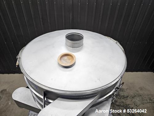 Used Sweco Vibrating Screener, Model XS48S666TLWC | 48” Diameter | 4-Deck Stainless Steel | 2.5 HP, 460V | Equipped with 26T, 28T & 60T Screens