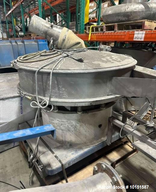 Used Sweco XS48S66TLUE Stainless Steel Vibratory Separator – 48” Diameter Single Deck Screener
