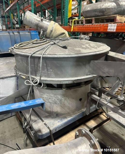 Used Sweco XS48S66TLUE Stainless Steel Vibratory Separator – 48” Diameter Single Deck Screener
