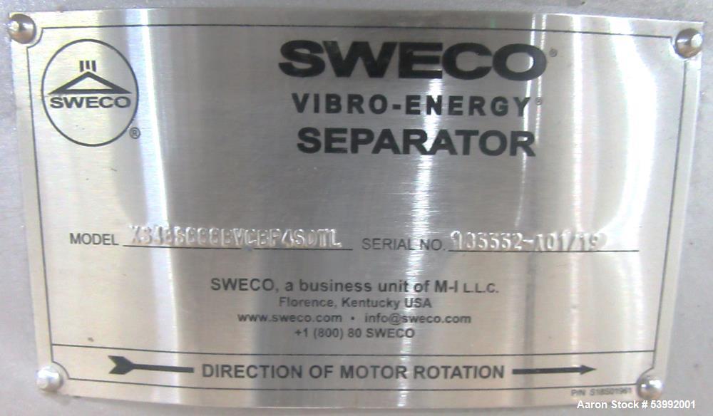 Used Sweco 48" Vibro-Energy Separator – 3 Deck Stainless Steel