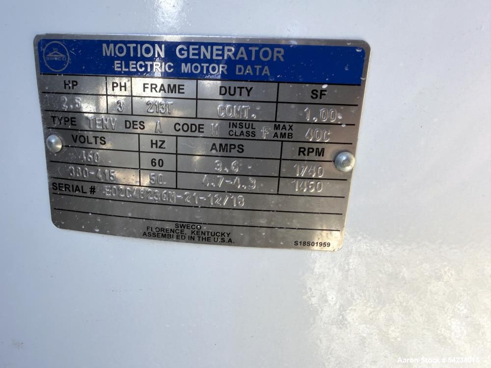 Used Sweco 48" Vibro-Energy Separator – Model XS48S88HSTL | Stainless Steel