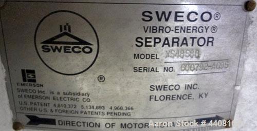 Used Stainless Steel Sweco Screener, Model XS48S88