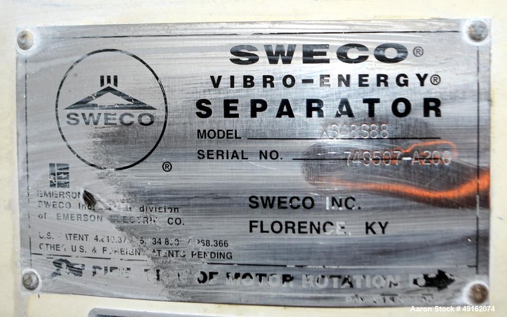 Used- Sweco 48" Diameter Stainless Steel Vibratory Screener
