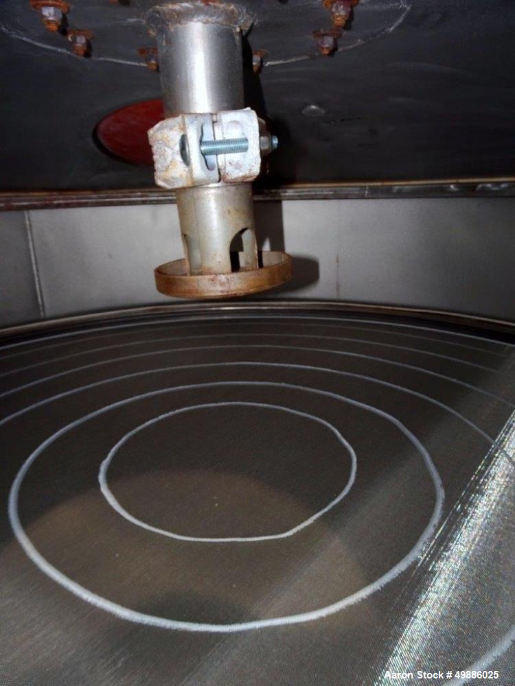 Used Sweco 48" Diameter Vibratory Screener, Model XS48S88, Stainless Steel. Single deck, 2 separation. Includes a top cover. Driven by a 2.5 hp, 3/60/460 volt, 1160 rpm motor. Mounted on a carbon ste...
