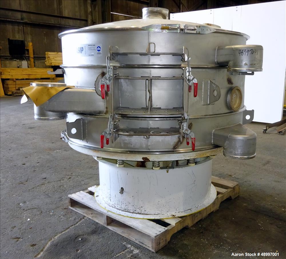 Used Sweco Screener Separator, Model XS60C88, 60" Diameter, 304 Stainless Steel
