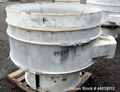 Used Sweco Scalper Screener, Model XS60S156SBSL, 304 Stainless Steel.  60” Diameter single deck, 2 separation.  No top cover.  Driven by a 2-1/2 hp, 3/60/460 volt, 1160 rpm motor.  Mounted on a stain...