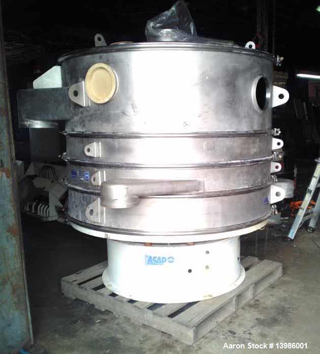 Used Sweco Screen. Stainless Steel, 60", 3 deck Model XS60S81866WC. Miror finish. Motor missing.