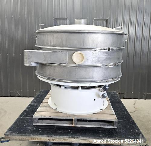Used Sweco Vibrating Screener, Model XS60S888TLWC | 60” Diameter | 3-Deck Stainless Steel | 2.5 HP, 460V | Self-Cleaning Sandwich Screens