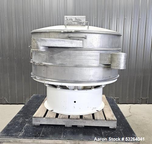 Used Sweco Vibrating Screener, Model XS60S888TLWC | 60” Diameter | 3-Deck Stainless Steel | 2.5 HP, 460V | Self-Cleaning Sandwich Screens