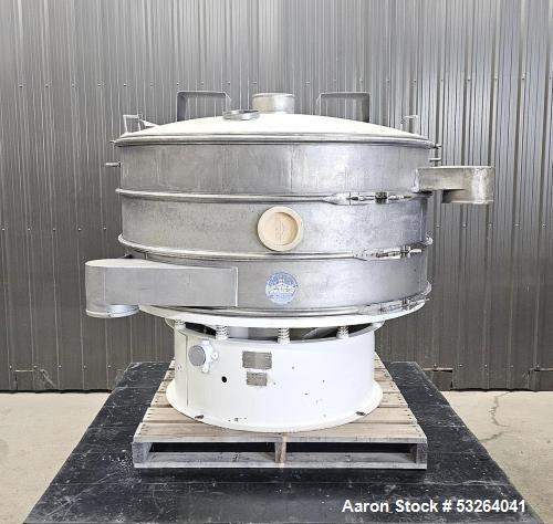 Used Sweco Vibrating Screener, Model XS60S888TLWC | 60” Diameter | 3-Deck Stainless Steel | 2.5 HP, 460V | Self-Cleaning Sandwich Screens