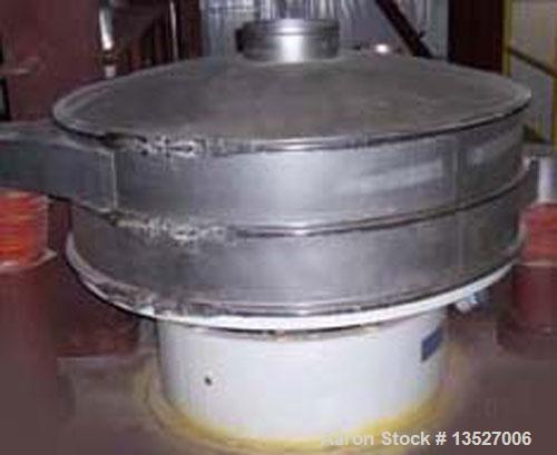 Used-Sweco 60" diameter stainless steel screener, model XS60S88HTTLWC. Single deck for 2 separations, 8" high frames, includ...