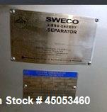 Sweco 72 Inch Vibrating Screen Separator – Double Deck, 5HP, Stainless Steel