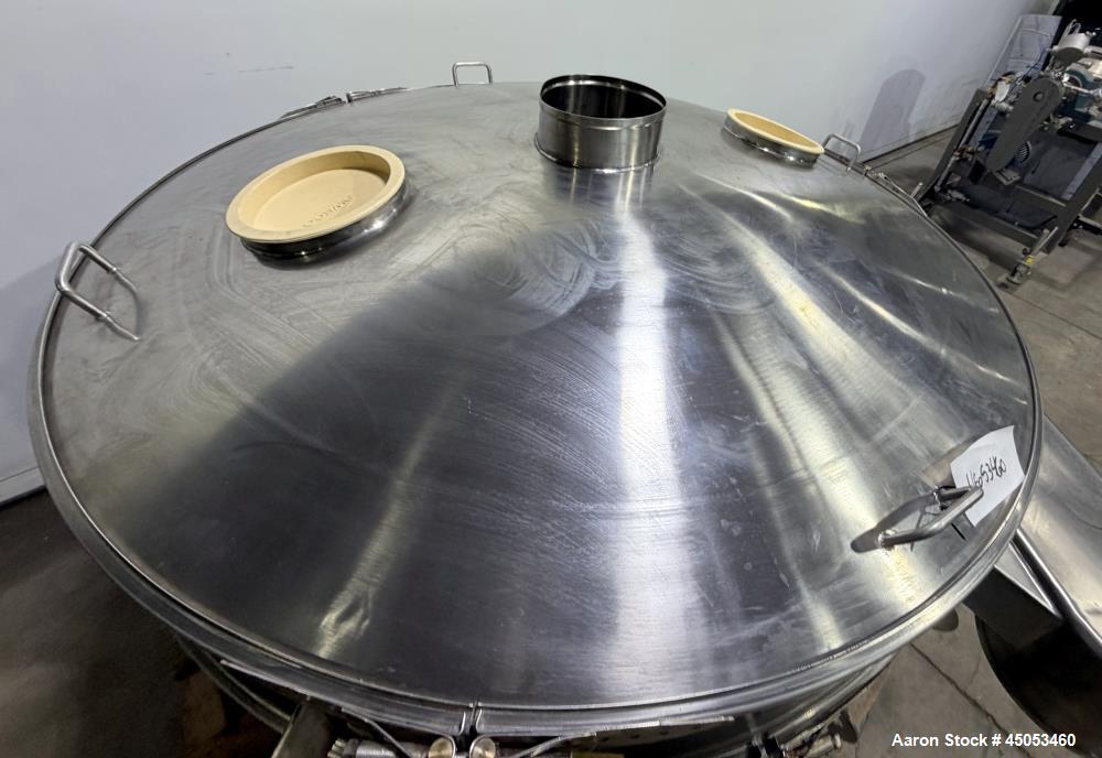 Unused Sweco 72" Stainless Steel Vibratory Screener – Double Deck, 3 Separation Pharmaceutical Sanitary Design