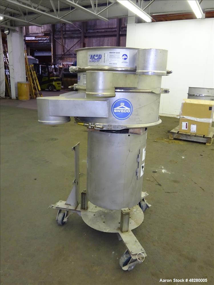 Used Sweco 24" Screener, Model ZS24S86CBSDFWCXB, 304 Stainless Steel.