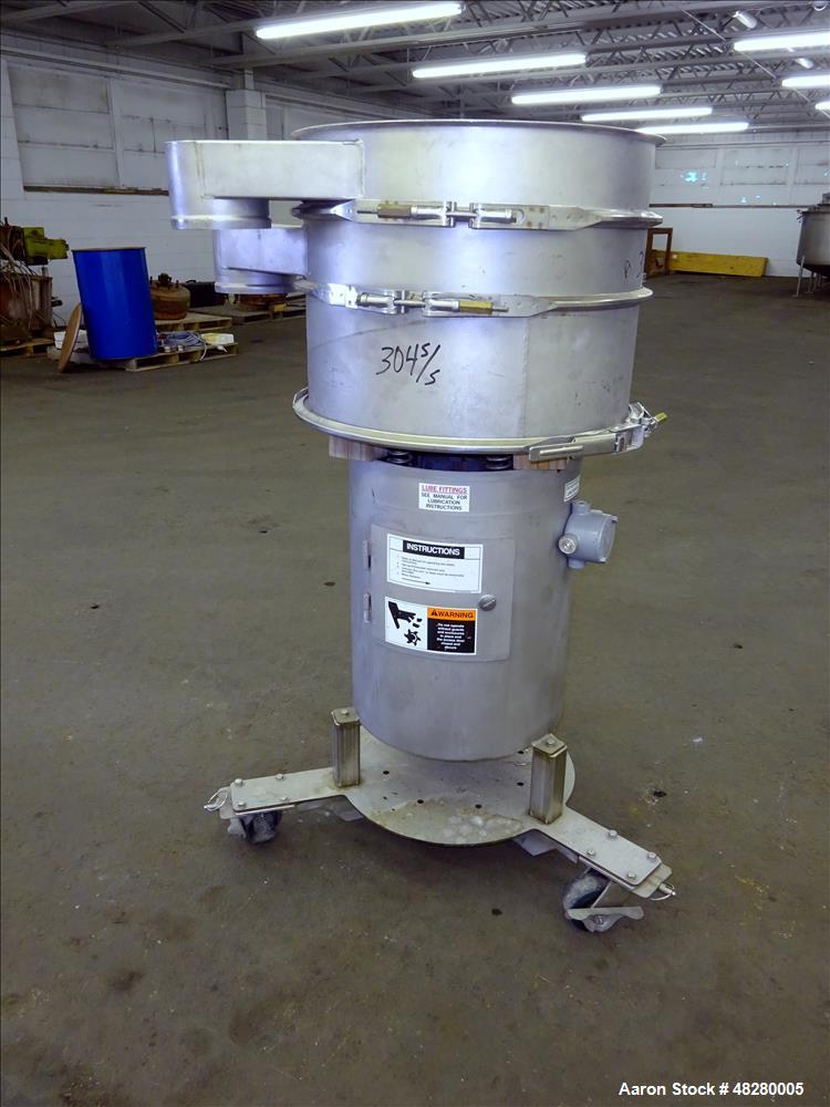 Used Sweco 24" Screener, Model ZS24S86CBSDFWCXB, 304 Stainless Steel.