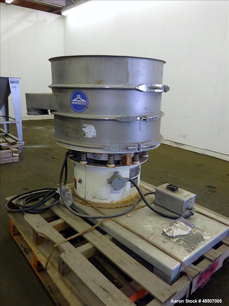 Used Sweco Screener, Model ZS30S66, 304 Stainless steel. 