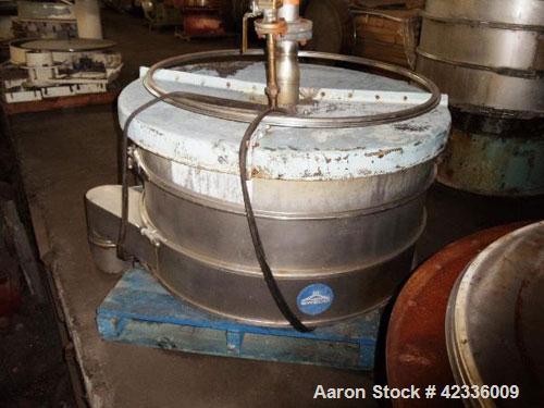 Used Sweco Screener, Stainless Steel. 48'' Diameter, two deck design with motor drive on base.No motor