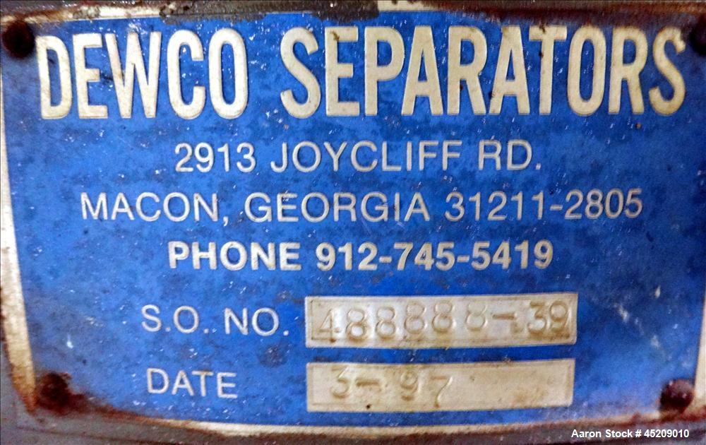 Used Stainless Steel Rebuilt Dewco Screener