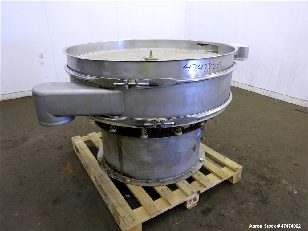 Used Screener, 48" diameter, 304/316 stainless steel, single deck, 2 separation
