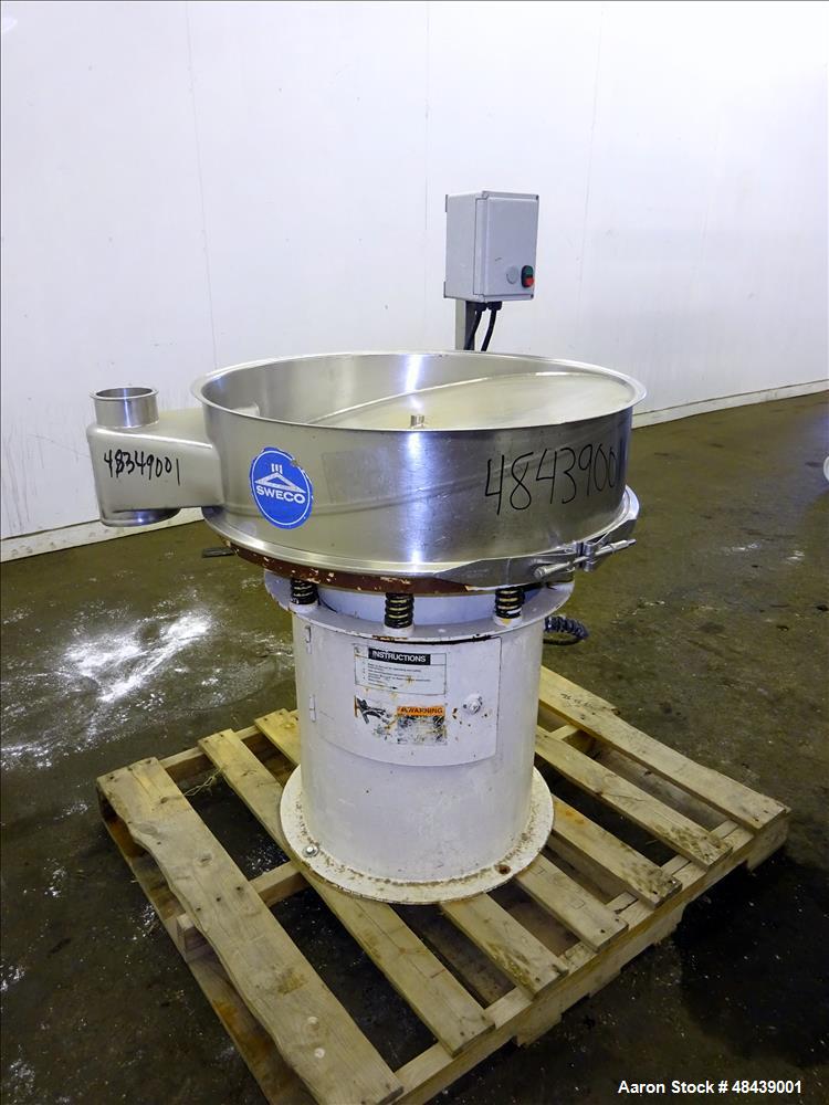 Used Sweco Scalper Screener 30" Diameter 316 Stainless Steel(Incomplete).