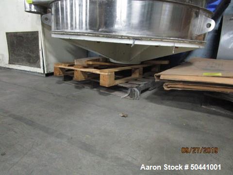 Used- Sweco 72" Diameter Sifter / Screener, Stainless steel. Single Deck, 2 separation. (2) 10" Top Side Openings, 8" Center...