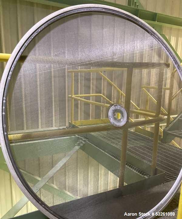 Used Sweco Stainless Steel Sifter Separator, 60". F-5118. Single deck. With base and 2.5 HP Motor Drive. Stainless top cover. With Screens.