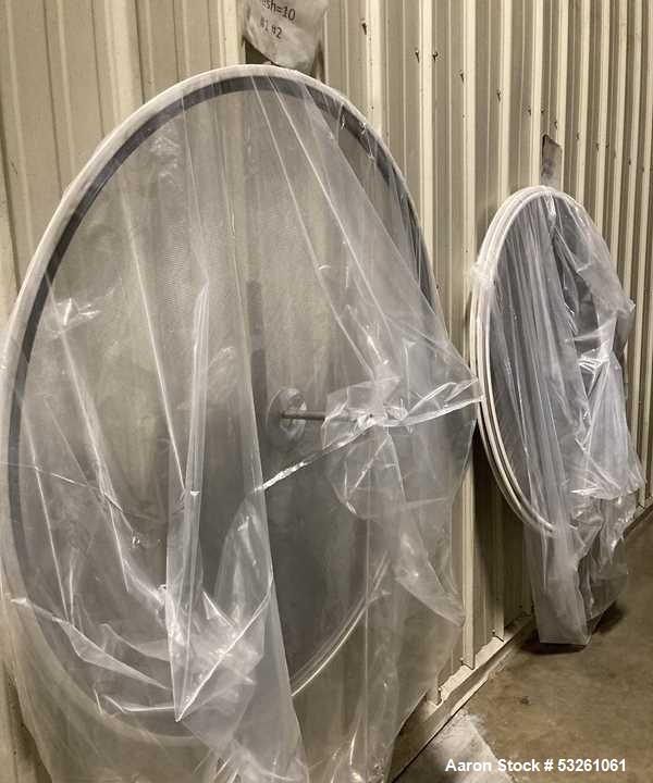 Used 60" Sweco Stainless Steel Sifter Separator, F-1118. 60" diameter, 2 Deck, 3 Seperations. Top Cover. Has Base, motor drive, and screens.