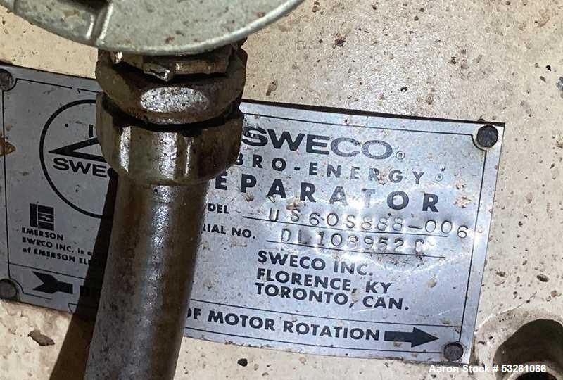 Used Sweco 60" Double Deck Stainless Steel Screener, E-4613. (2) deck, Top cover. 2.5 HP, 230-460/3/60 motor drive.