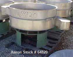 USED: Sweco separator, 48" dia, model A9373AID-8. Single deck, twoseparation, (no top cover), stainless steel decks, carbon steel base,1 hp motor 220/440/1200 rpm.