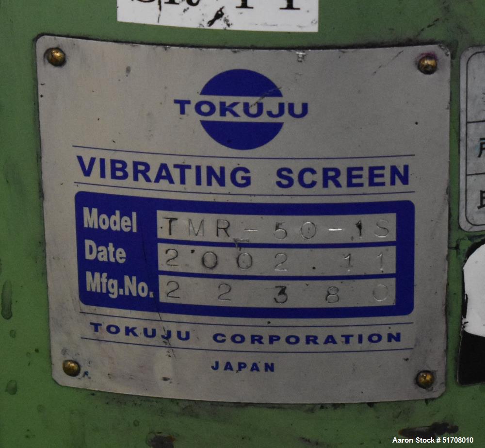 Used- Tokuju Vibrating Screener, Model TMR-50-1S