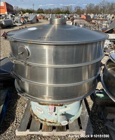 Used Thermal Engineering SAB-48BD11 Stainless Steel Separator Screener – 48" 2 Deck Vibratory Screener
