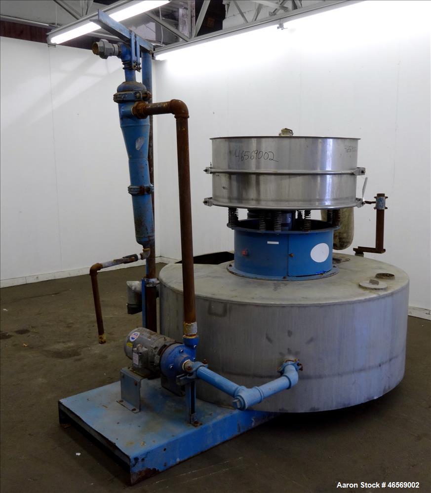 Used Thermal Engineering of Arizona Shaker Screen Waste Water Filtering System, Model T.E.A. 40, 304 Stainless Steel. Consisting of (1) Shaker 40'' diameter screener, single deck, (2) separation, (No...