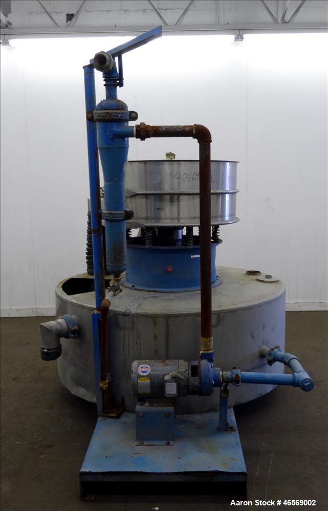 Used Thermal Engineering of Arizona Shaker Screen Waste Water Filtering System, Model T.E.A. 40, 304 Stainless Steel. Consisting of (1) Shaker 40'' diameter screener, single deck, (2) separation, (No...
