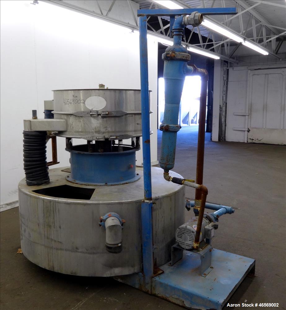 Used Thermal Engineering of Arizona Shaker Screen Waste Water Filtering System, Model T.E.A. 40, 304 Stainless Steel. Consisting of (1) Shaker 40'' diameter screener, single deck, (2) separation, (No...
