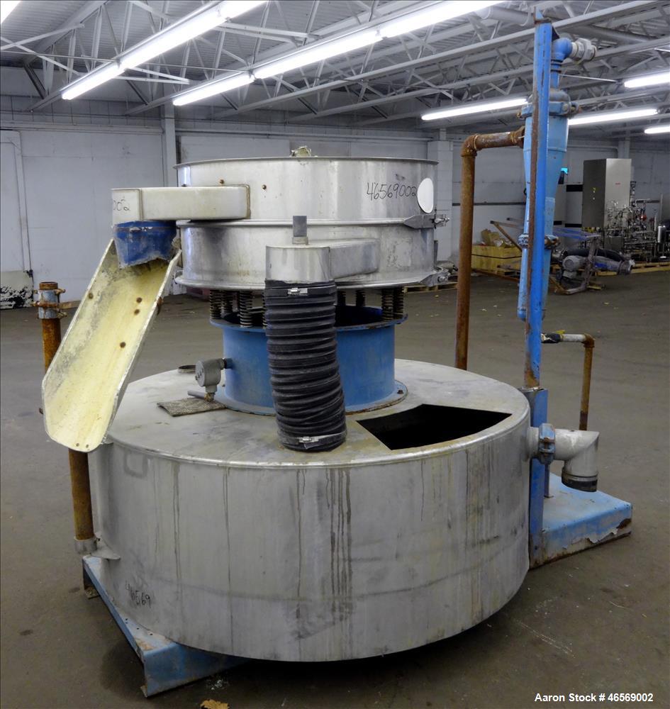 Used Thermal Engineering of Arizona Shaker Screen Waste Water Filtering System, Model T.E.A. 40, 304 Stainless Steel. Consisting of (1) Shaker 40'' diameter screener, single deck, (2) separation, (No...