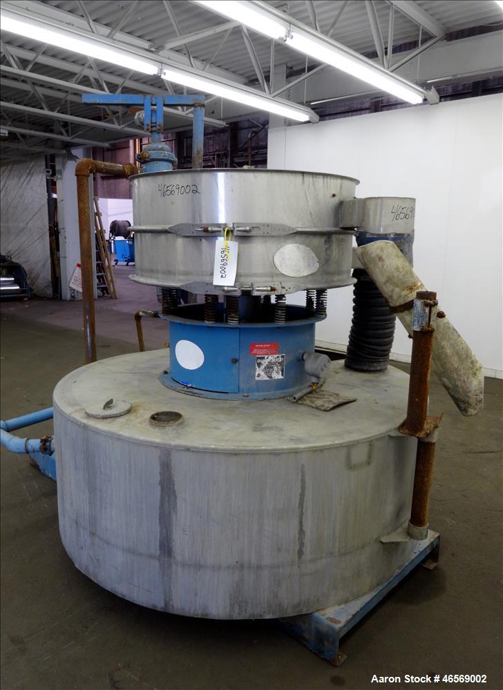 Used Thermal Engineering of Arizona Shaker Screen Waste Water Filtering System, Model T.E.A. 40, 304 Stainless Steel. Consisting of (1) Shaker 40'' diameter screener, single deck, (2) separation, (No...