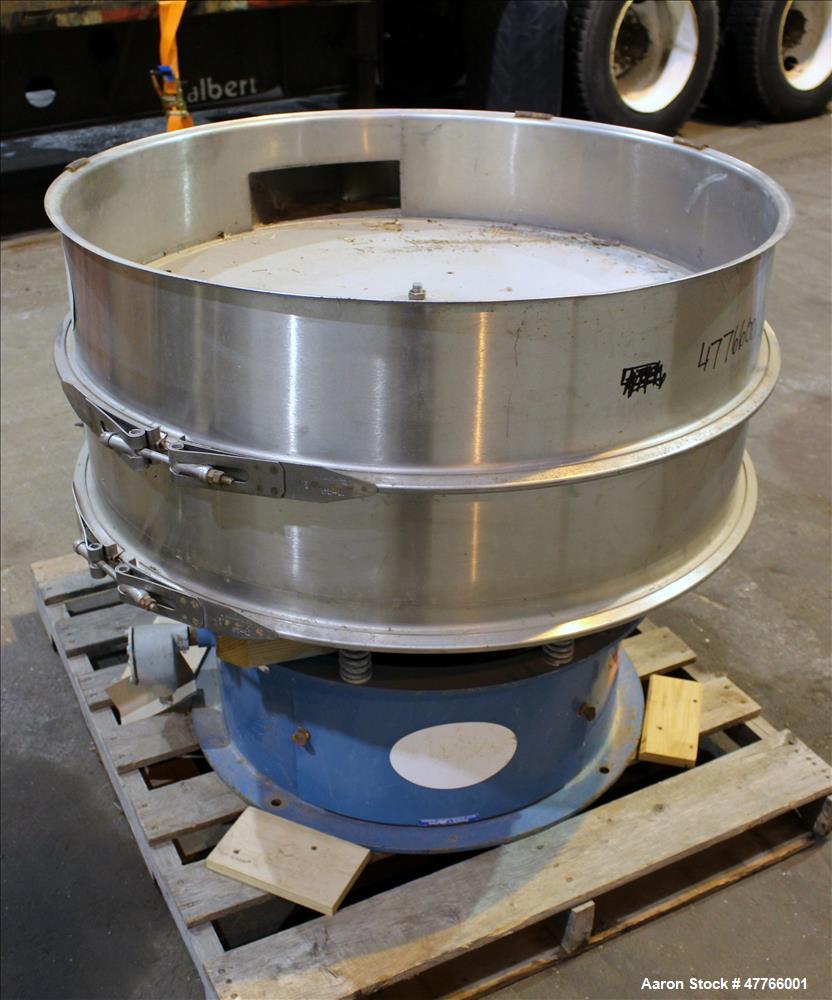 Used Thermal Engineering of Arizona Shaker Screen, Model T.E.A. 40, 304 Stainless Steel. 40" Diameter single deck, (2) separation, no top cover. Driven by 1/3hp, 3/60/230/460 volt, 1140 rpm motor. Mo...