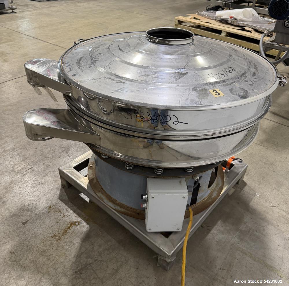 Used 44.5" Stainless Steel Circular Vibratory Screener – Double Deck
