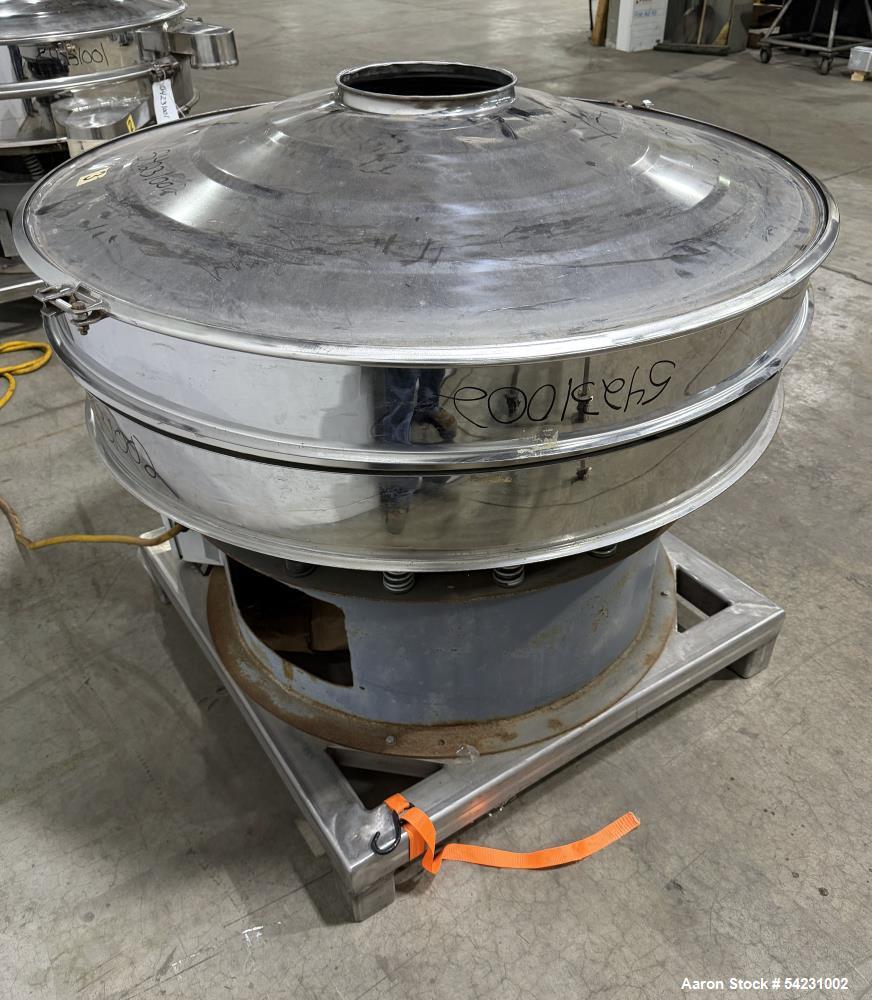 Used 44.5" Stainless Steel Circular Vibratory Screener – Double Deck