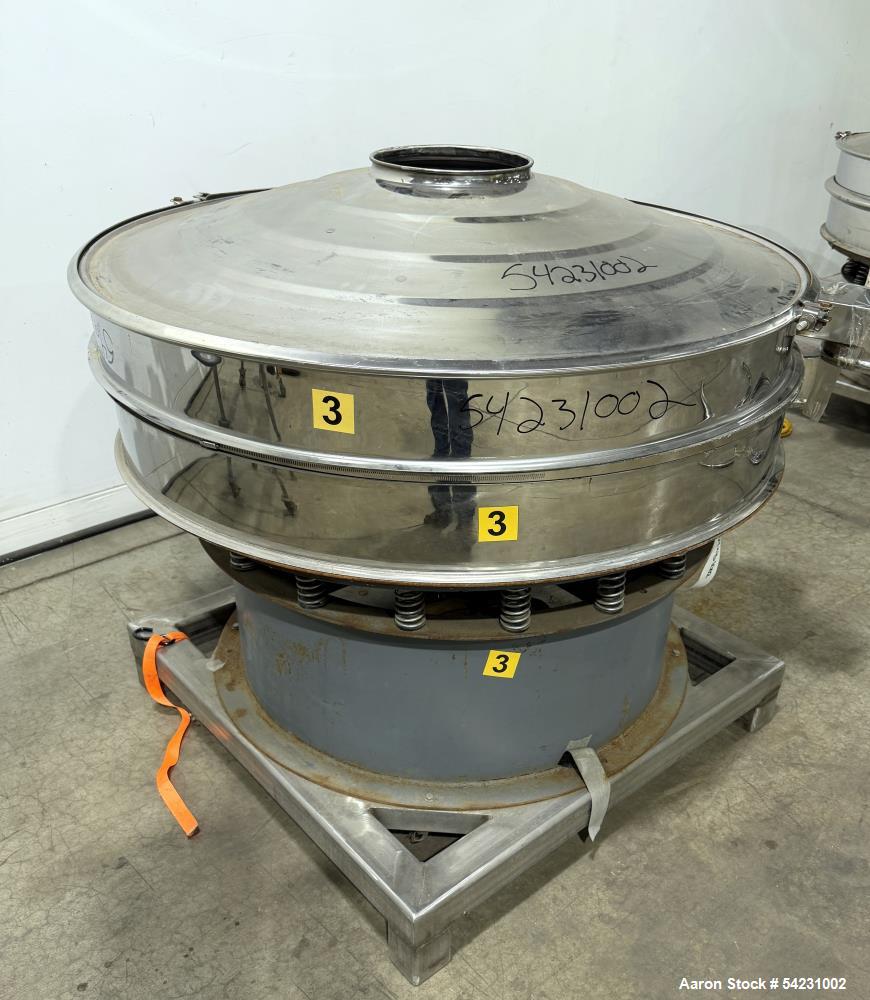 Used 44.5" Stainless Steel Circular Vibratory Screener – Double Deck