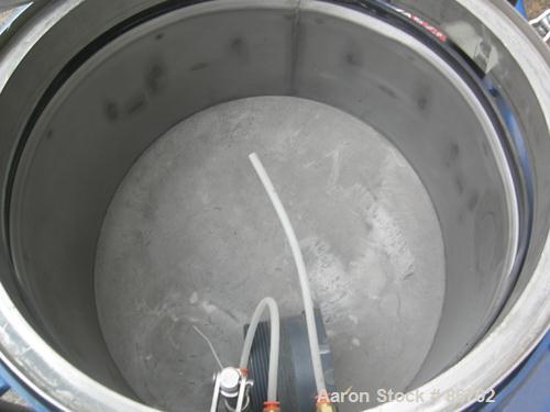 Used Vorti-Siv Vibratory Sieving Machine, Model RVM-15E, 304 Stainless Steel. (1) 15" diameter 94 mesh sieve. Bottom collection hopper with 2" outlet. Driven by a (.26) hp, 3/60/230/460 volt, 3600 rp...