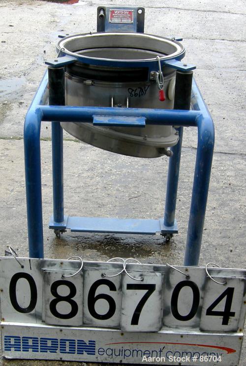 Used- Stainless Steel Vorti-Siv Vibratory Sieving Machine, Model RVM-15E,