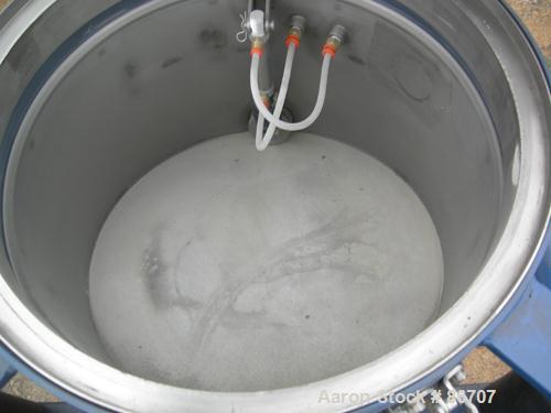 Used Vorti-Siv Vibratory Sieving Machine, Model RVM-15E, 304 Stainless Steel. (1) 15" diameter mesh sieve. Bottom collection hopper with 2" outlet. Driven by a (.26) hp, 3/60/230/460 volt, 3600 rpm m...
