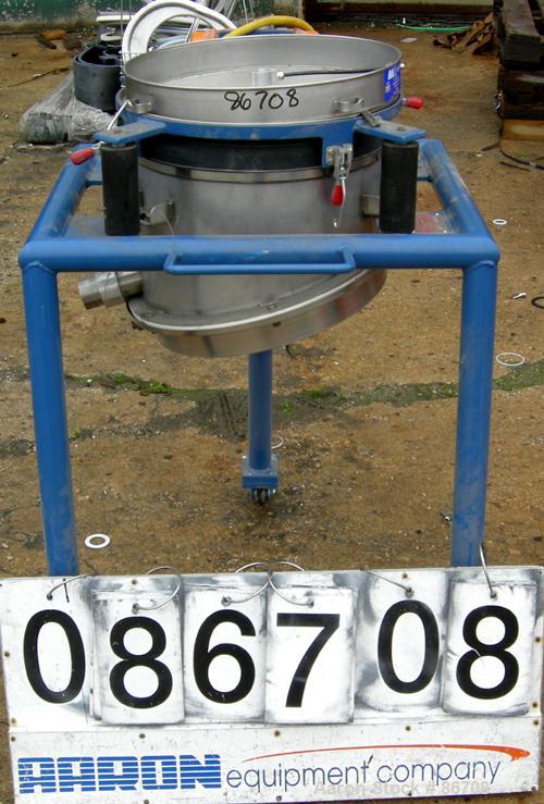 Used Stainless Steel Vorti-Siv Vibratory Sieving Machine, Model RVM-15E