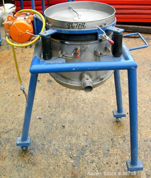 Used Stainless Steel Vorti-Siv Vibratory Sieving Machine, Model RVM-15E