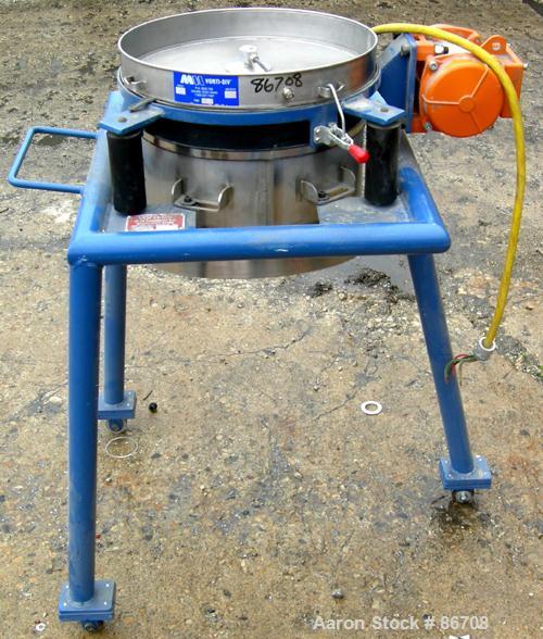 Used Stainless Steel Vorti-Siv Vibratory Sieving Machine, Model RVM-15E