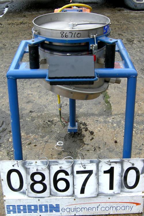 Used Stainless Steel Vorti-Siv Vibratory Sieving Machine, Model RVM-15E
