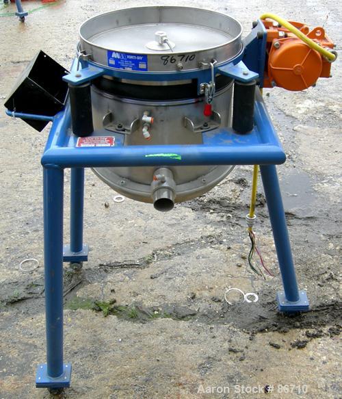 Used Stainless Steel Vorti-Siv Vibratory Sieving Machine, Model RVM-15E